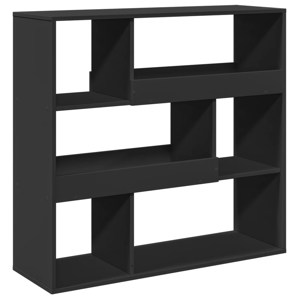 Bibliotecă, negru, 100x33x94,5 cm, lemn prelucrat