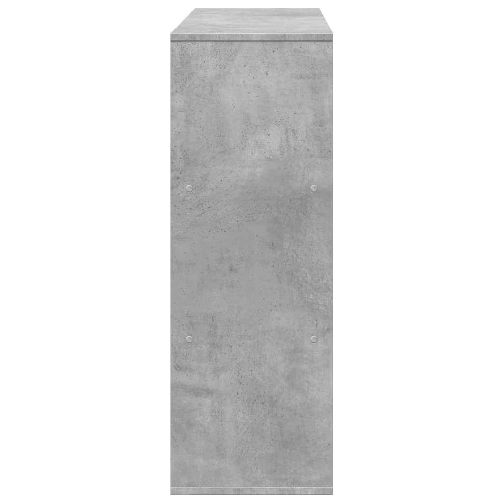 Bibliotecă, gri beton, 100x33x94,5 cm, lemn prelucrat