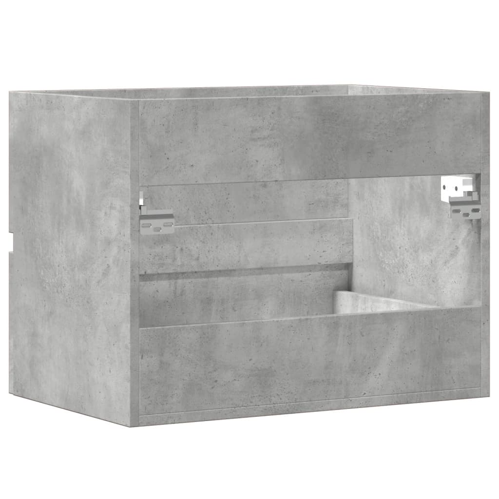 Dulap pentru baie, gri beton, 60x38,5x45 cm, lemn prelucrat