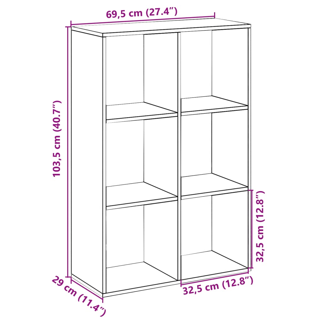 Bibliotecă/separator cameră alb 69,5x29x103,5 cm lemn prelucrat