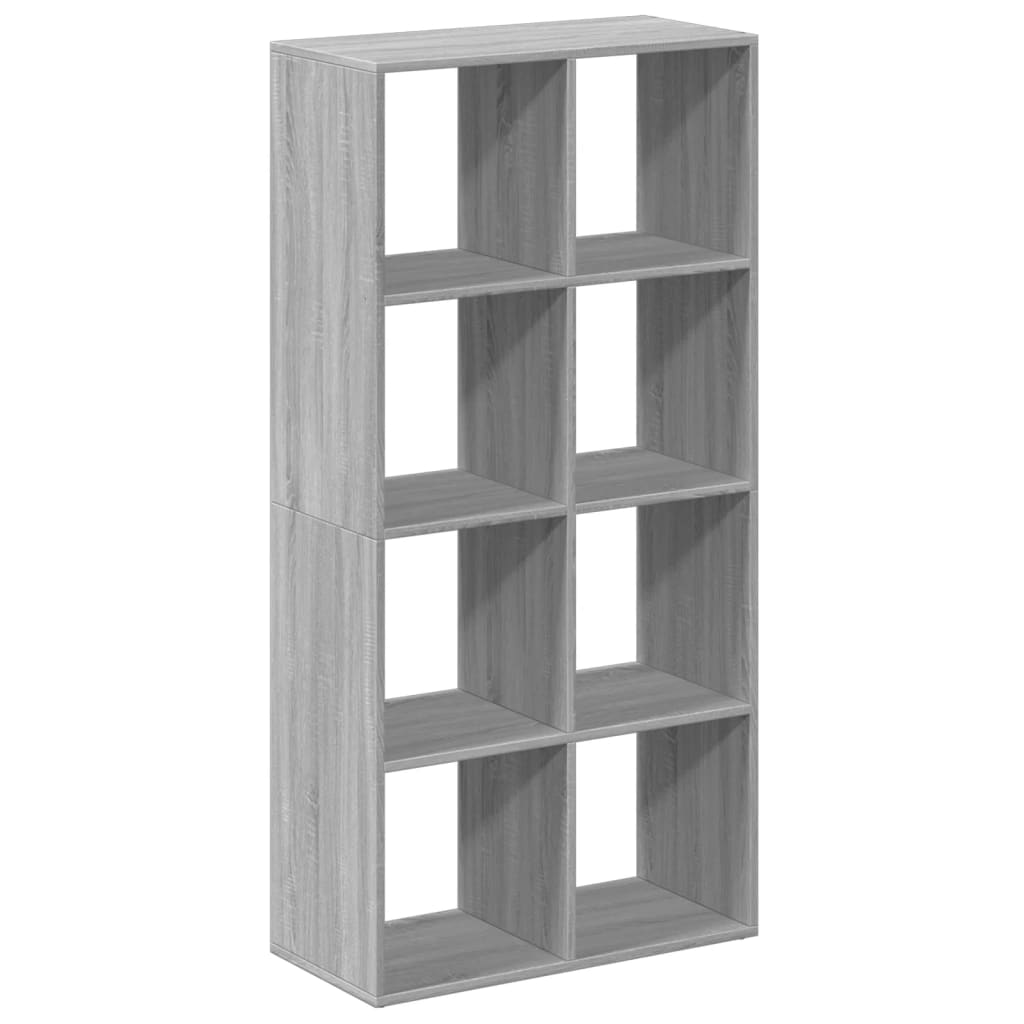 Bibliotecă/separator cameră gri sonoma 69,5x29x137,5 cm lemn