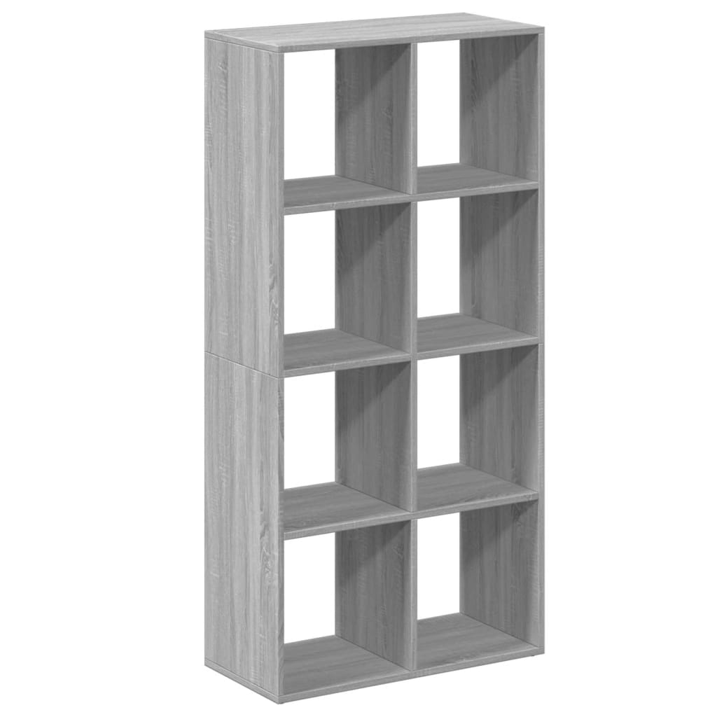 Bibliotecă/separator cameră gri sonoma 69,5x29x137,5 cm lemn