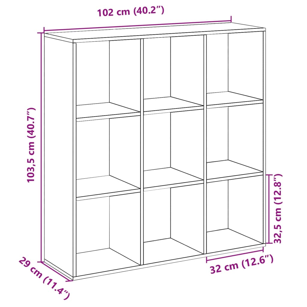 Bibliotecă/separator cameră alb 102x29x103,5 cm lemn prelucrat