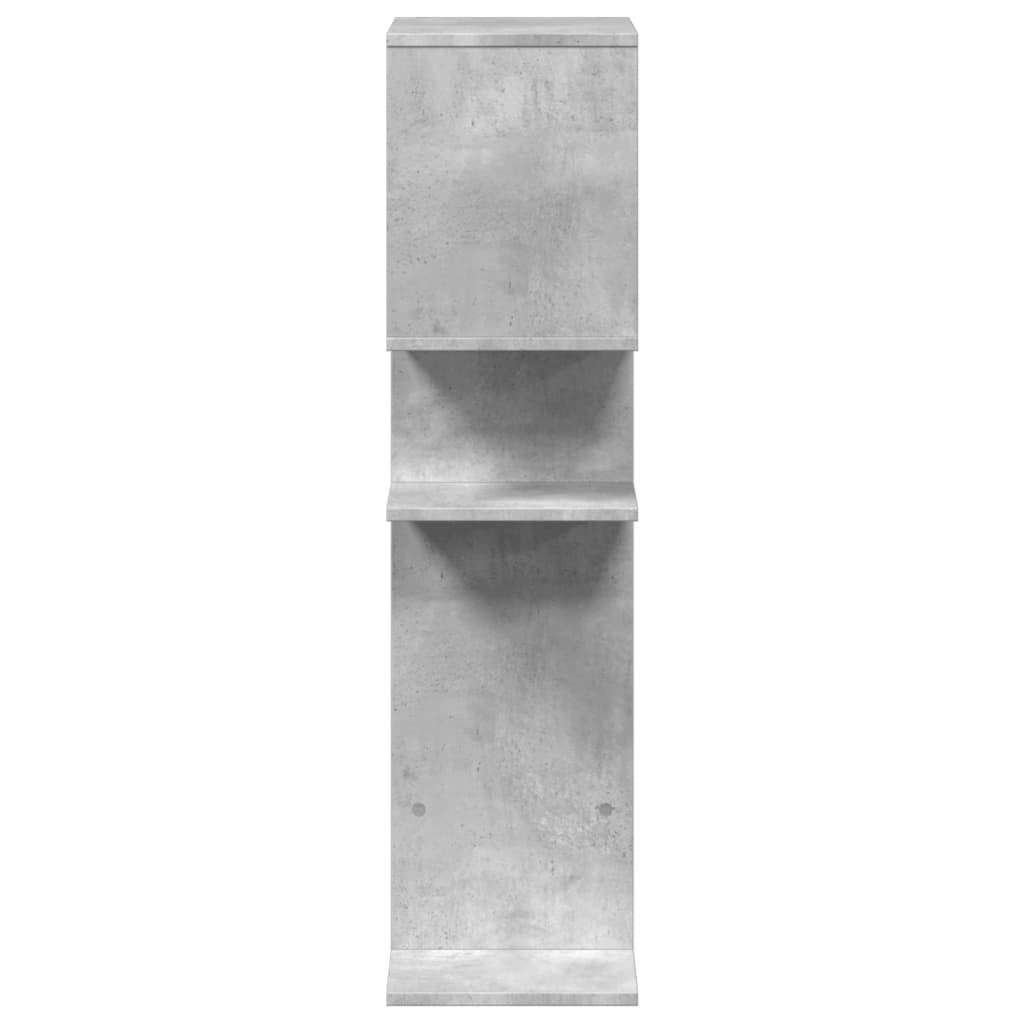 Bibliotecă/separator cameră gri beton 92x29x112 cm lemn