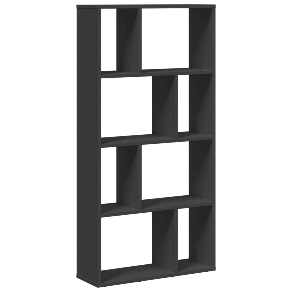 Bibliotecă, negru, 60x20x120 cm, lemn prelucrat