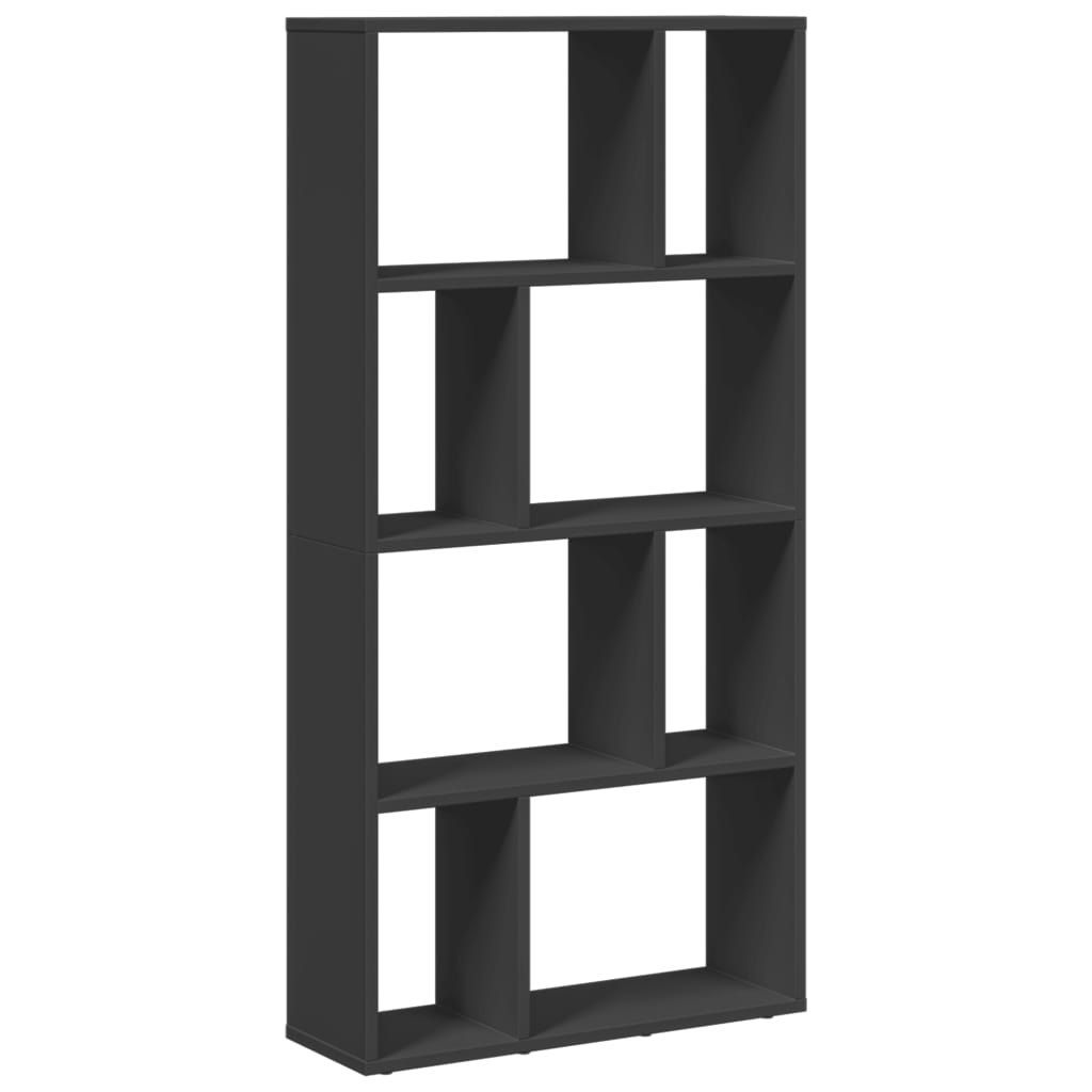 Bibliotecă, negru, 60x20x120 cm, lemn prelucrat