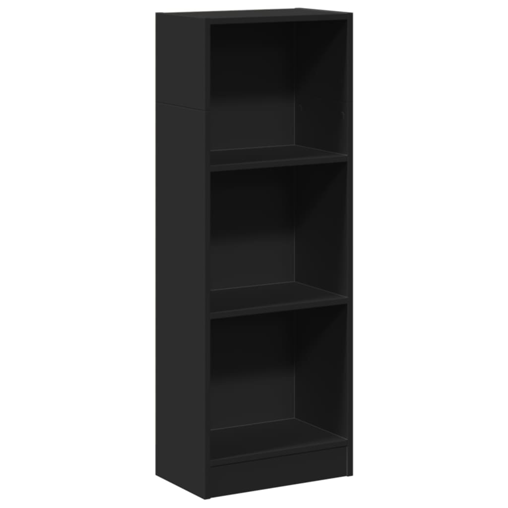 Bibliotecă, negru, 40x24x109 cm, lemn prelucrat