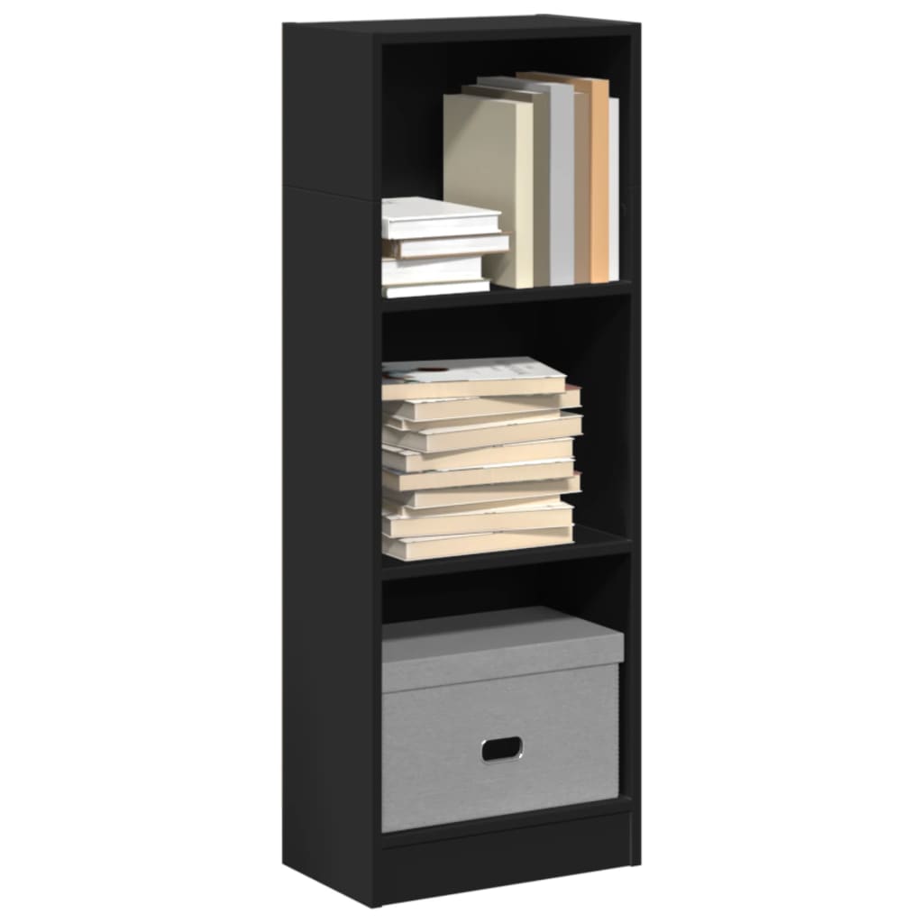 Bibliotecă, negru, 40x24x109 cm, lemn prelucrat