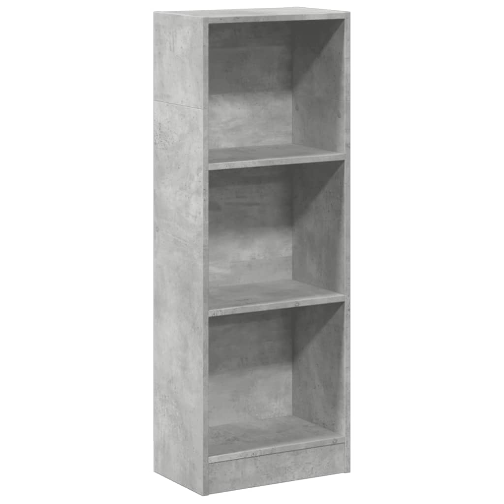 Bibliotecă, gri beton, 40x24x109 cm, lemn prelucrat