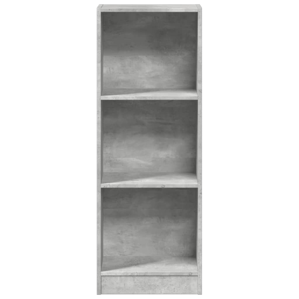 Bibliotecă, gri beton, 40x24x109 cm, lemn prelucrat