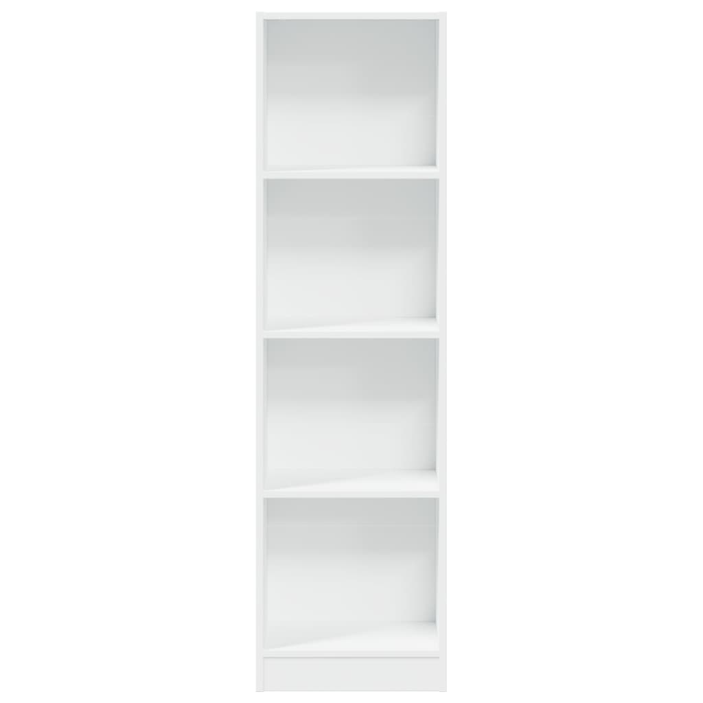 Bibliotecă, alb, 40x24x143 cm, lemn prelucrat