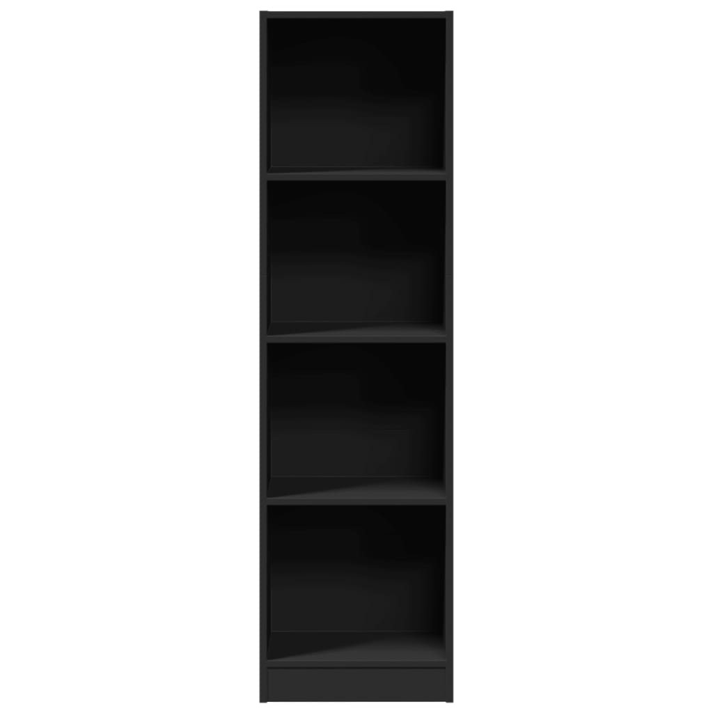 Bibliotecă, negru, 40x24x143 cm, lemn prelucrat