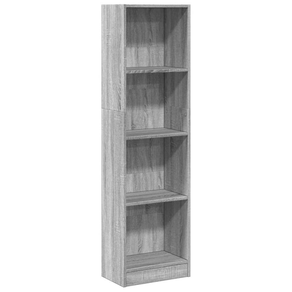 Bibliotecă, gri sonoma, 40x24x143 cm, lemn prelucrat