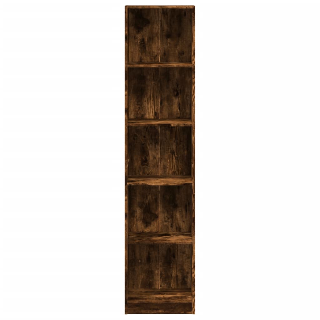 Bibliotecă, stejar fumuriu, 40x24x176 cm, lemn prelucrat