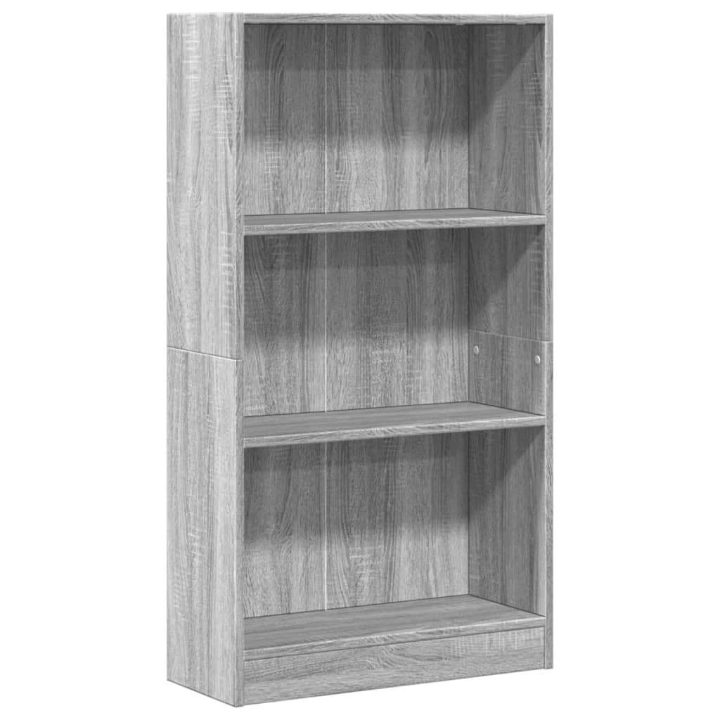 Bibliotecă, gri sonoma, 60x24x109 cm, lemn prelucrat