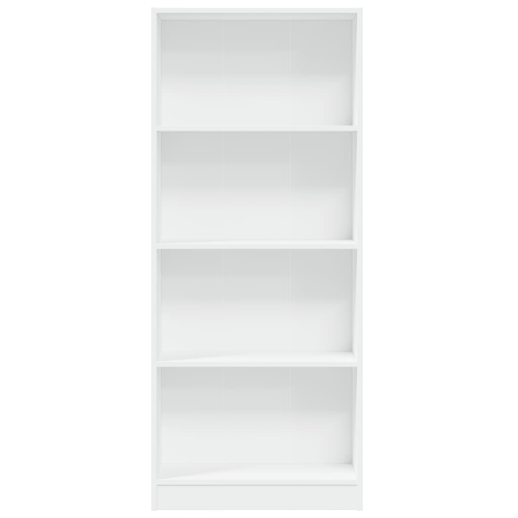 Bibliotecă, alb, 60x24x143 cm, lemn prelucrat