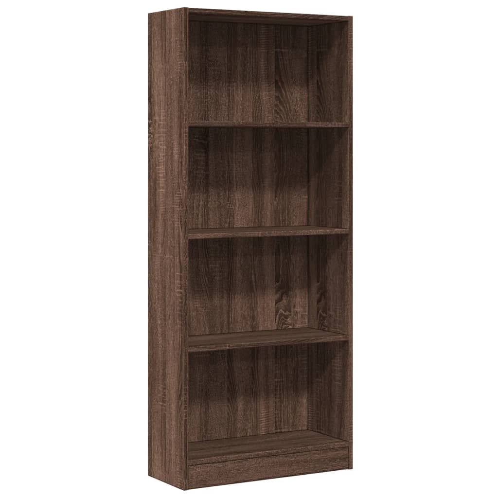 Bibliotecă, stejar maro, 60x24x143 cm, lemn prelucrat