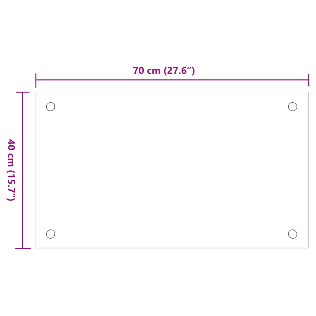 Panou antistropi bucătărie 2 buc. transparent 70x40 cm sticlă