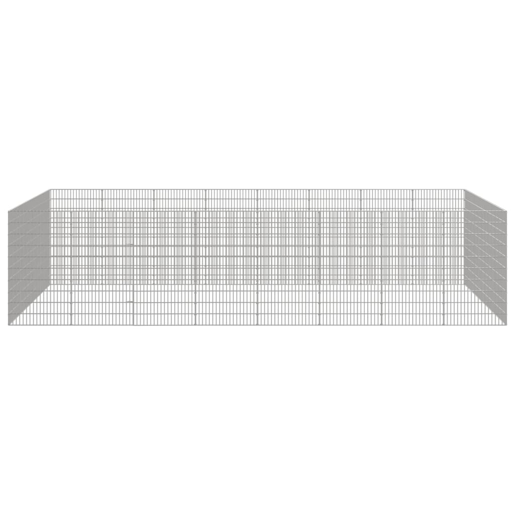 Adăpost pentru animale cu 24 panouri, 54x100 cm fier galvanizat