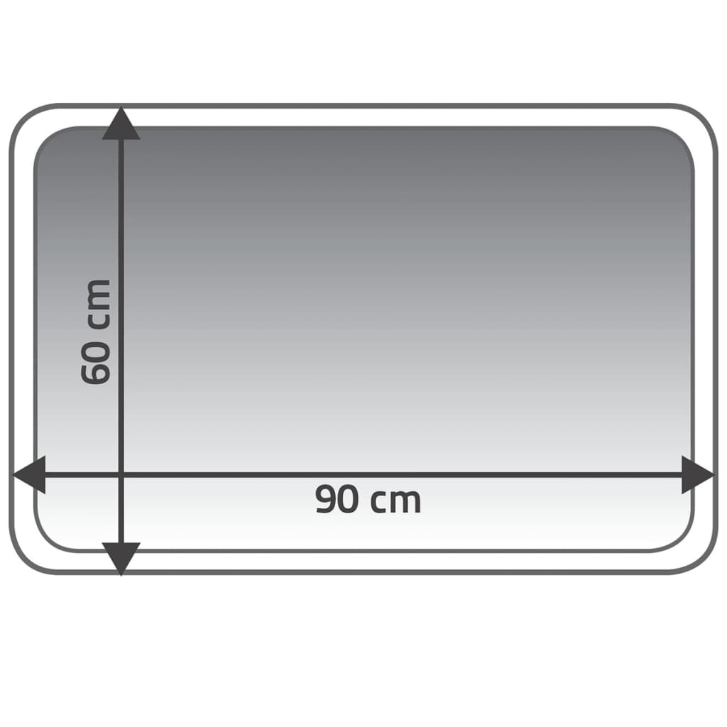 RIDDER Covor de baie Coins, 60x90 cm, gri, 7103306