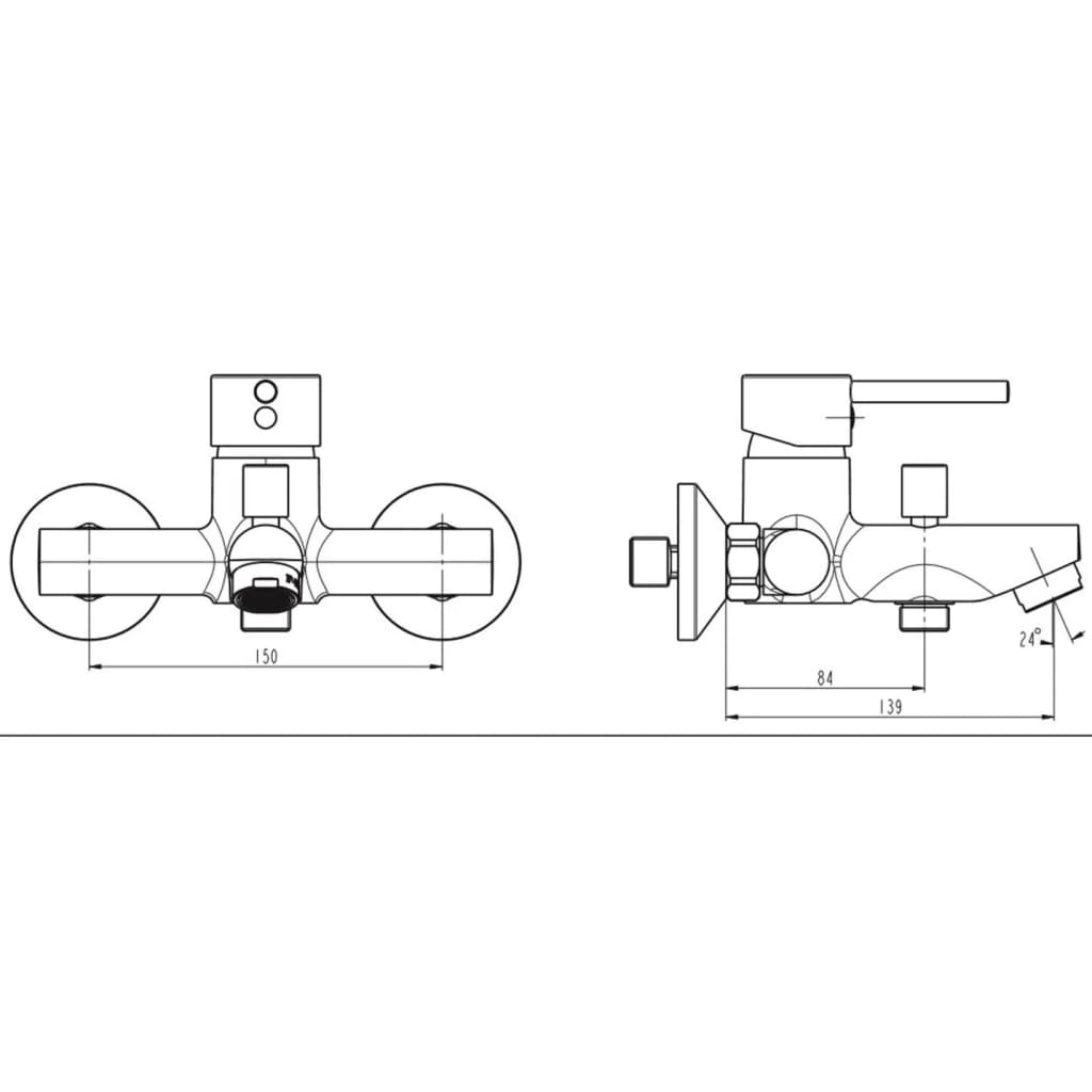 SCHÜTTE Baterie mixer de duș și cadă "LAURANA", crom