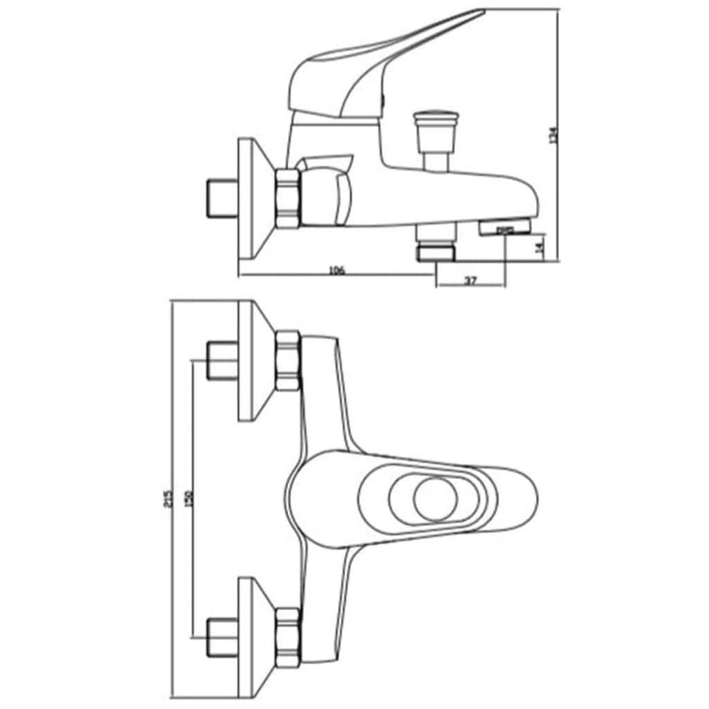 SCHÜTTE Baterie mixer de duș și cadă "PORTO", crom