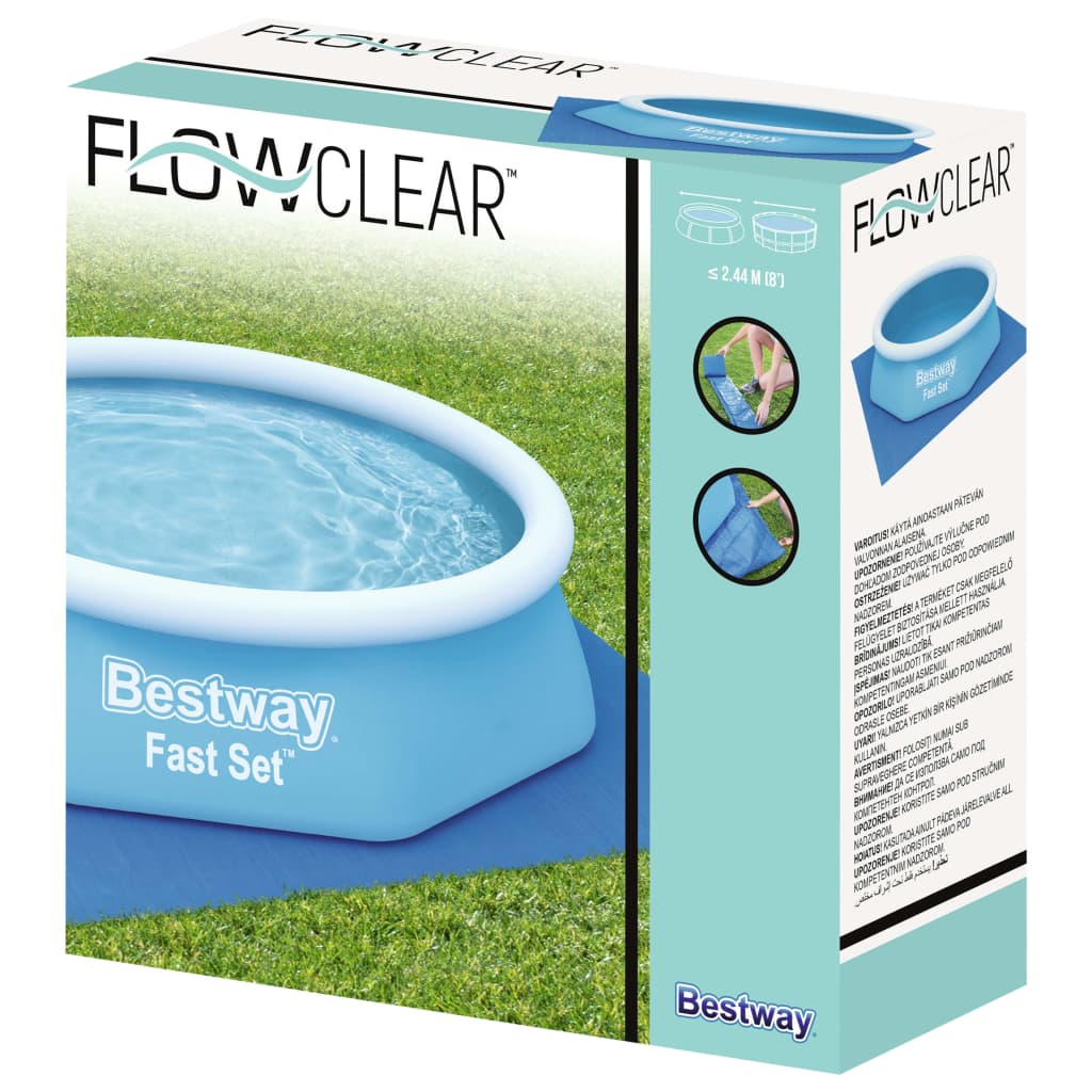 Bestway Pânză de sol pentru piscină Flowclear, 274x274 cm