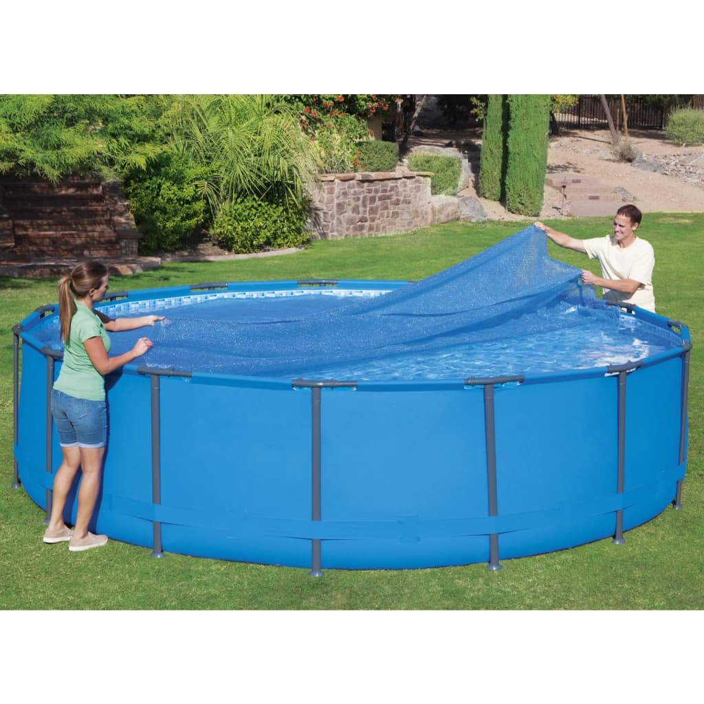 Bestway Husă solară pentru piscină Flowclear, albastru, 462 cm, rotund