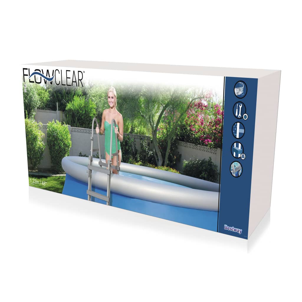 Bestway Scară de siguranță piscină cu 4 trepte Flowclear 122 cm, 58331