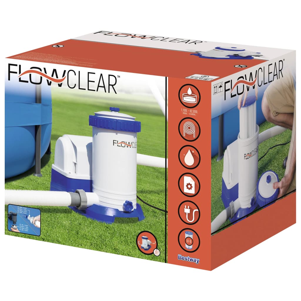 Bestway Pompă de filtrare pentru piscină Flowclear, 9463 L/h