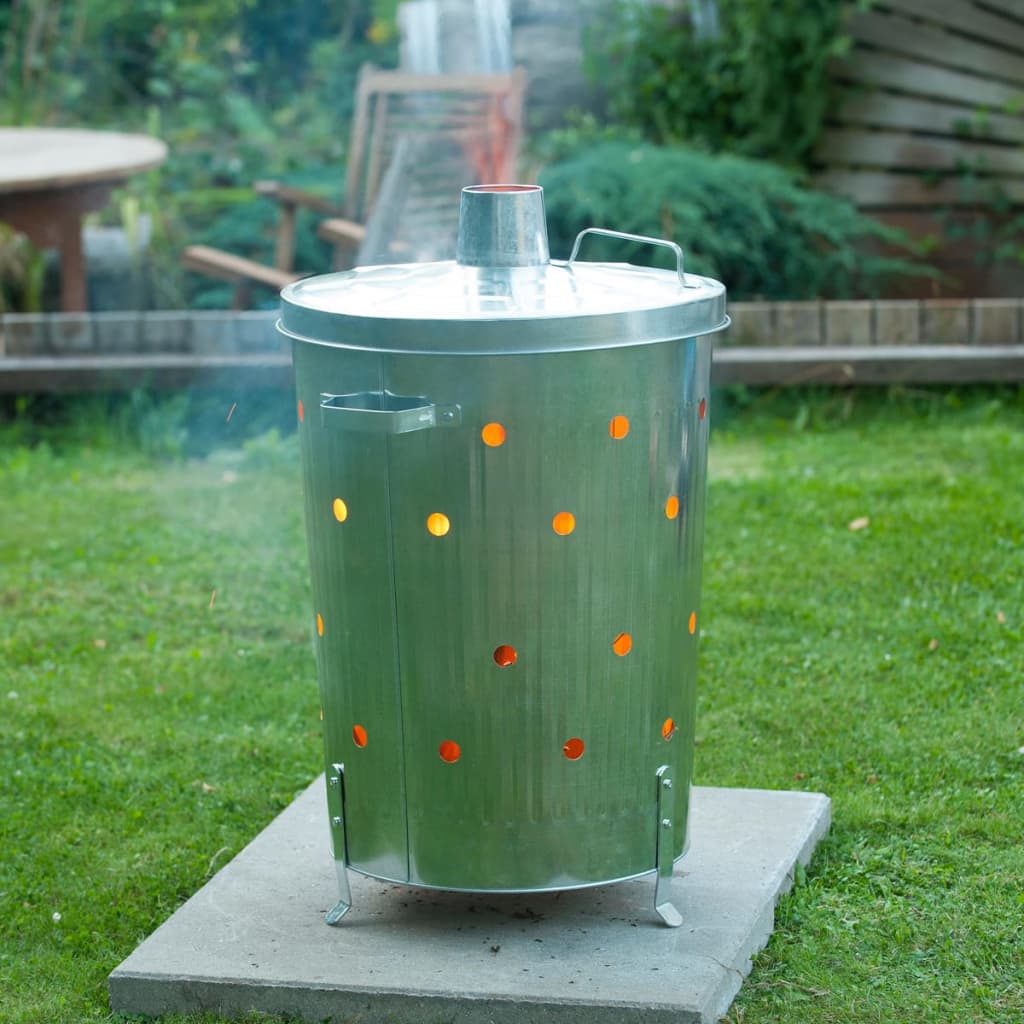 Nature Incinerator de grădină, 46x72 cm, oțel galvanizat, rotund