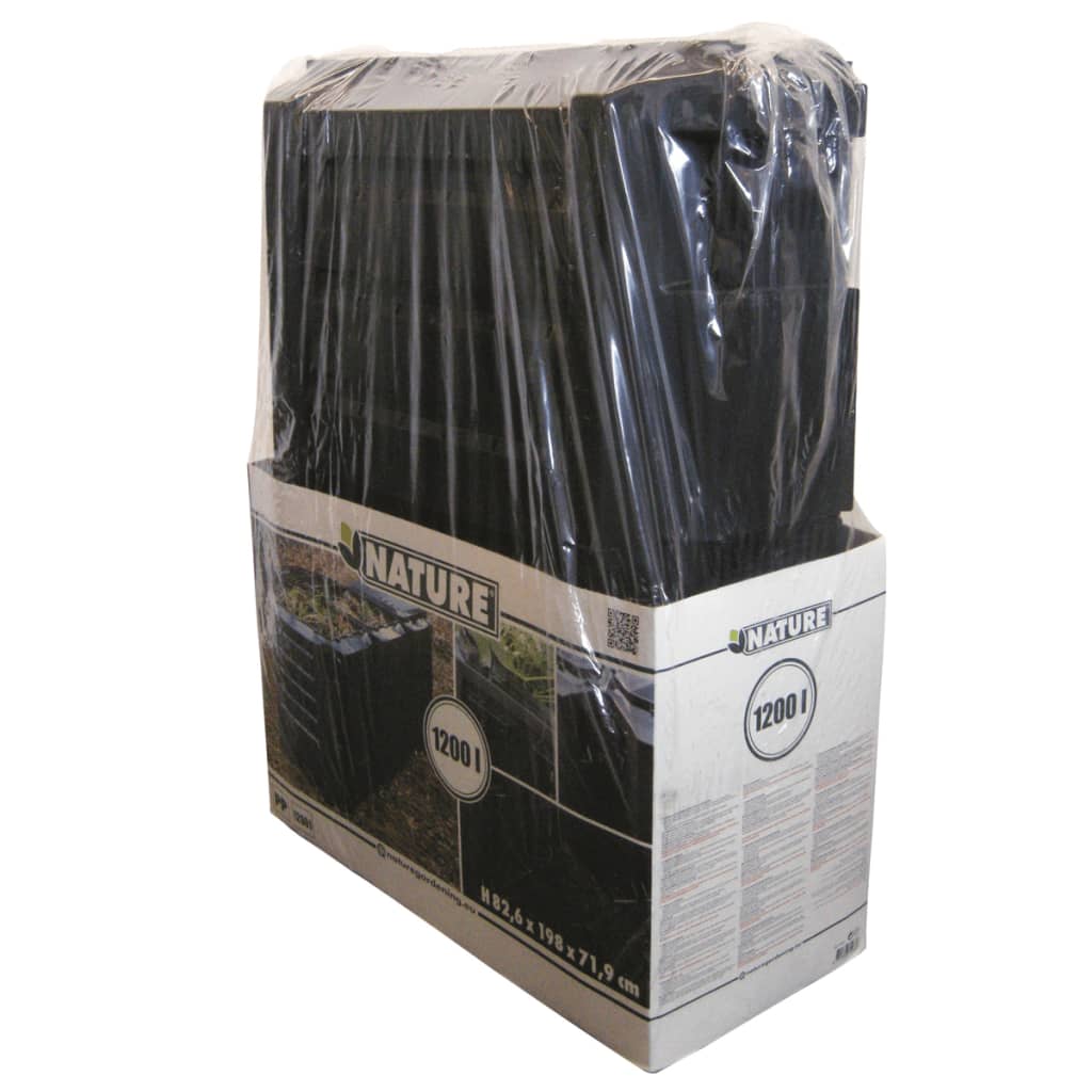 Nature Pubelă compost, negru, 1200 L, 6071483