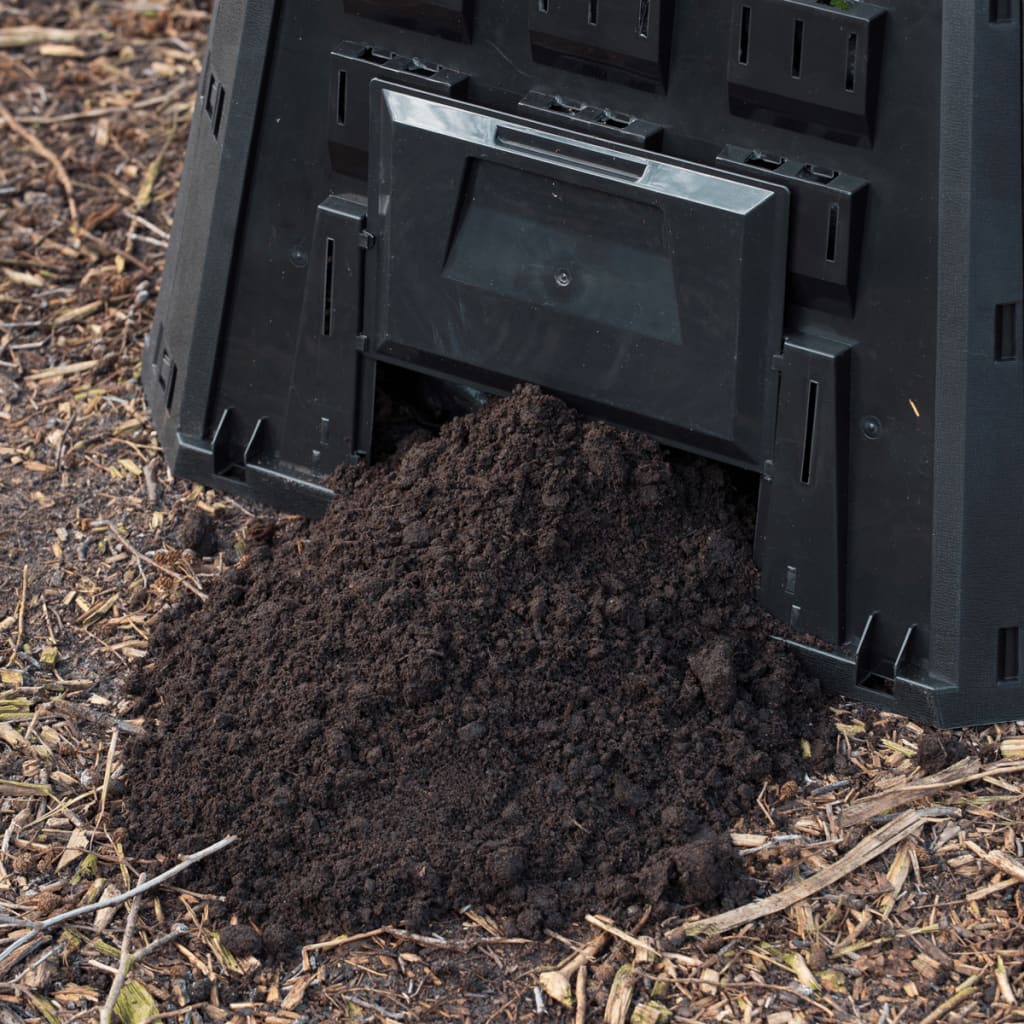 Nature Pubelă compost, negru, 1200 L, 6071483