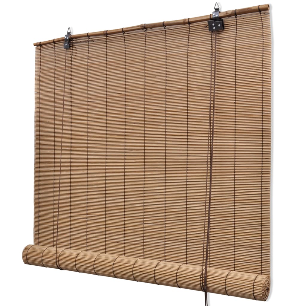 Jaluzea tip rulou, maro, 80 x 220 cm, bambus