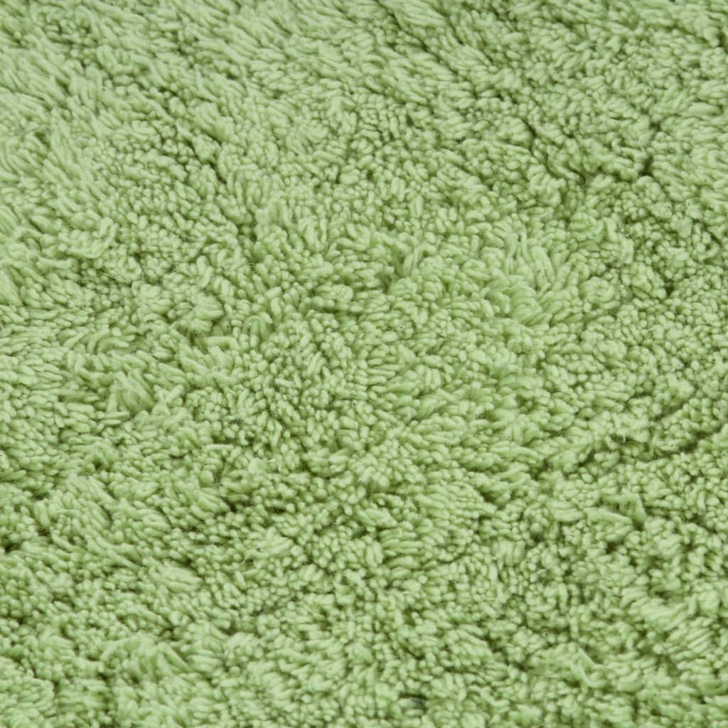 Set covorașe baie, 2 buc., verde, material textil