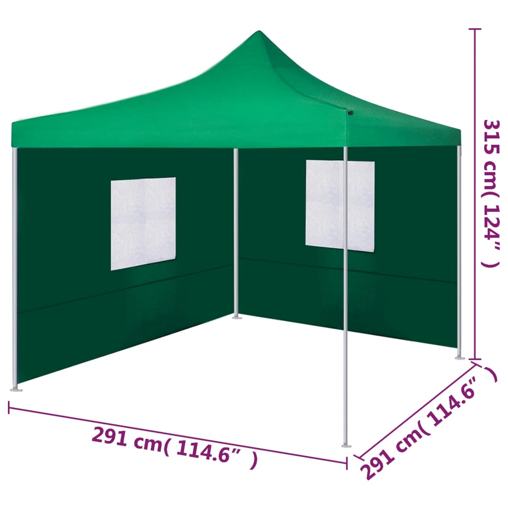 Cort pliabil cu 2 pereți, verde, 3 x 3 m