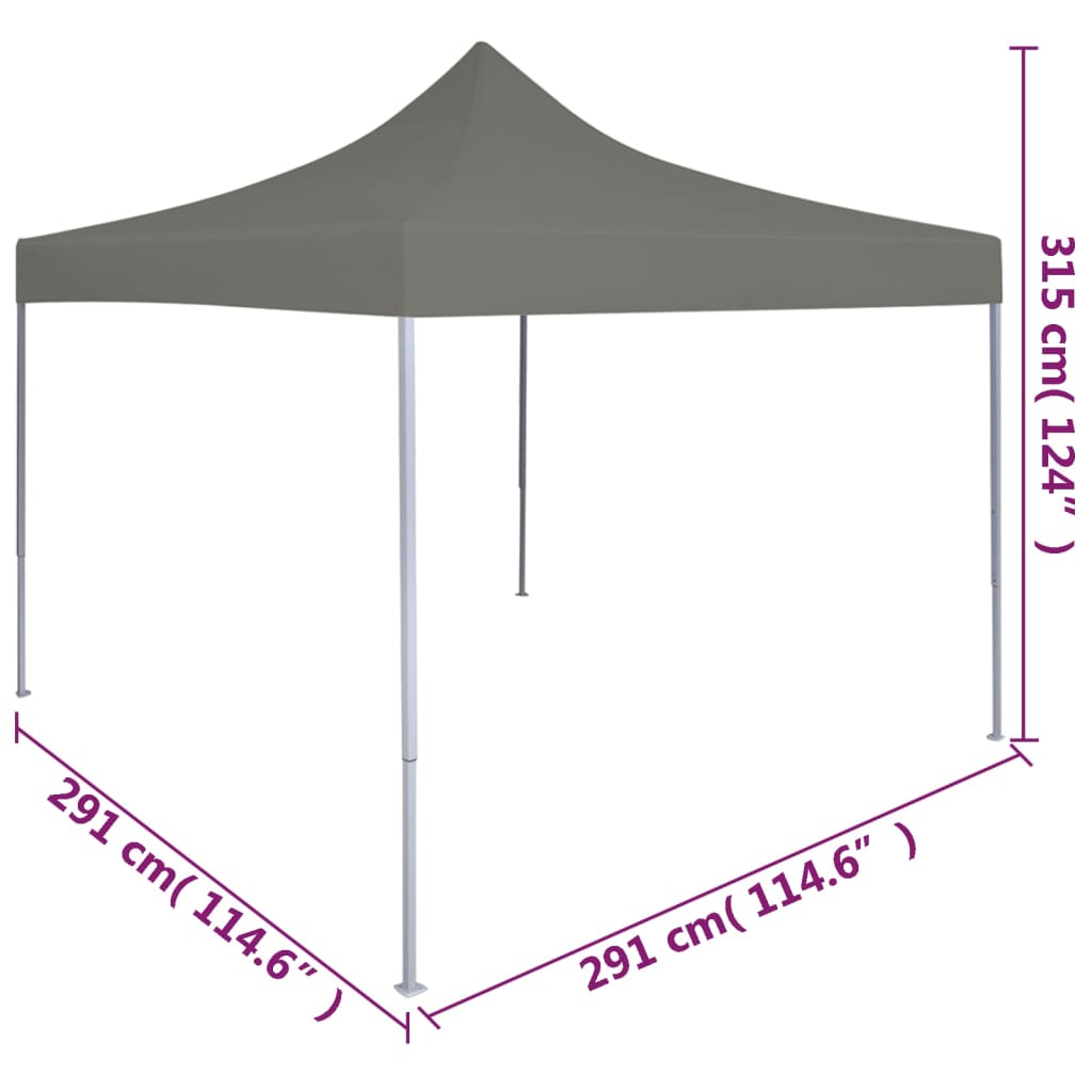 Cort de petrecere pliabil pop-up, antracit, 3 x 3 m