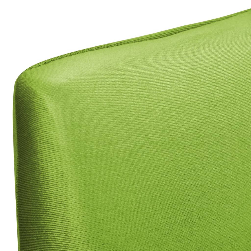 Huse de scaun elastice drepte, 6 buc., verde