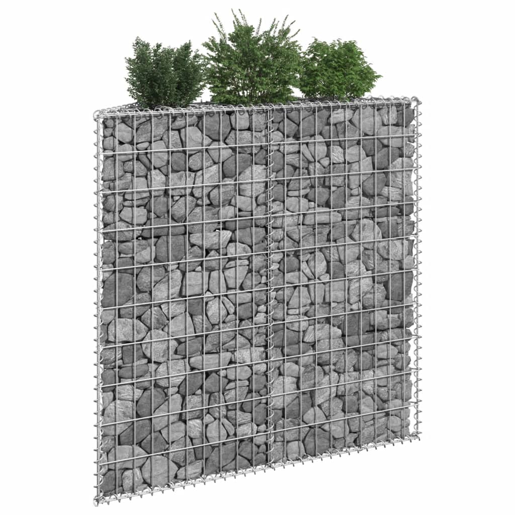 Strat înălțat gabion trapez, 100x20x100 cm, oțel galvanizat