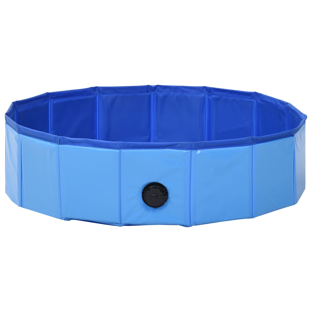 Piscină pentru câini pliabilă, albastru, 80 x 20 cm, PVC