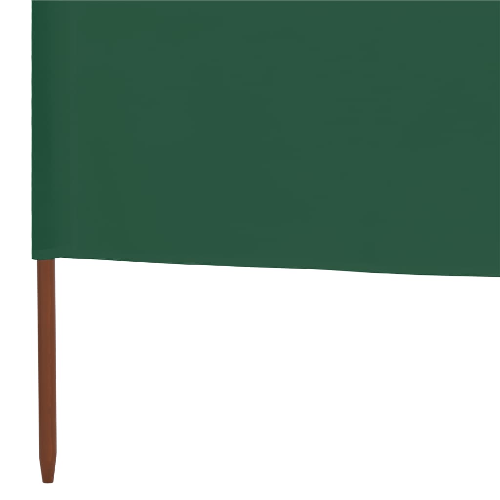 Paravan anti-vânt cu 9 panouri, verde, 1200x120 cm, textil