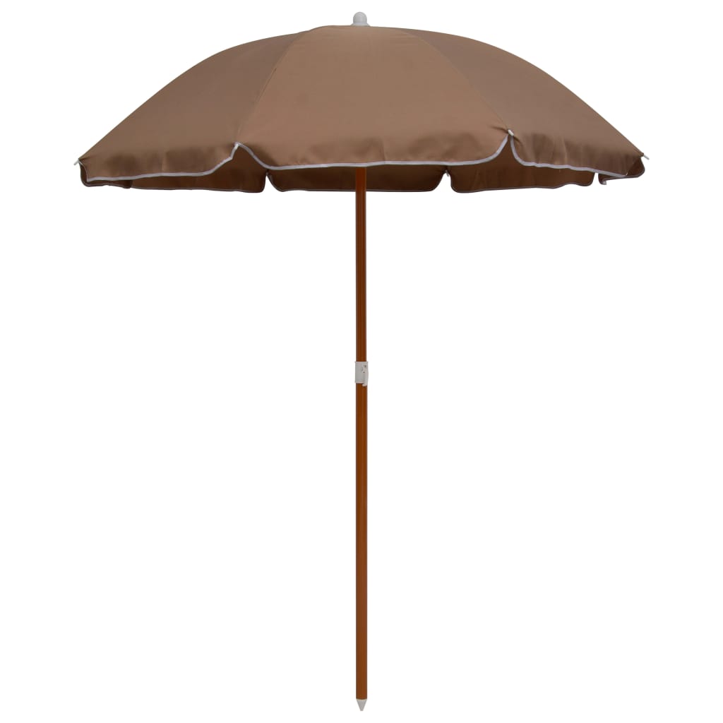 Umbrelă de soare cu stâlp din oțel, gri taupe, 180 cm