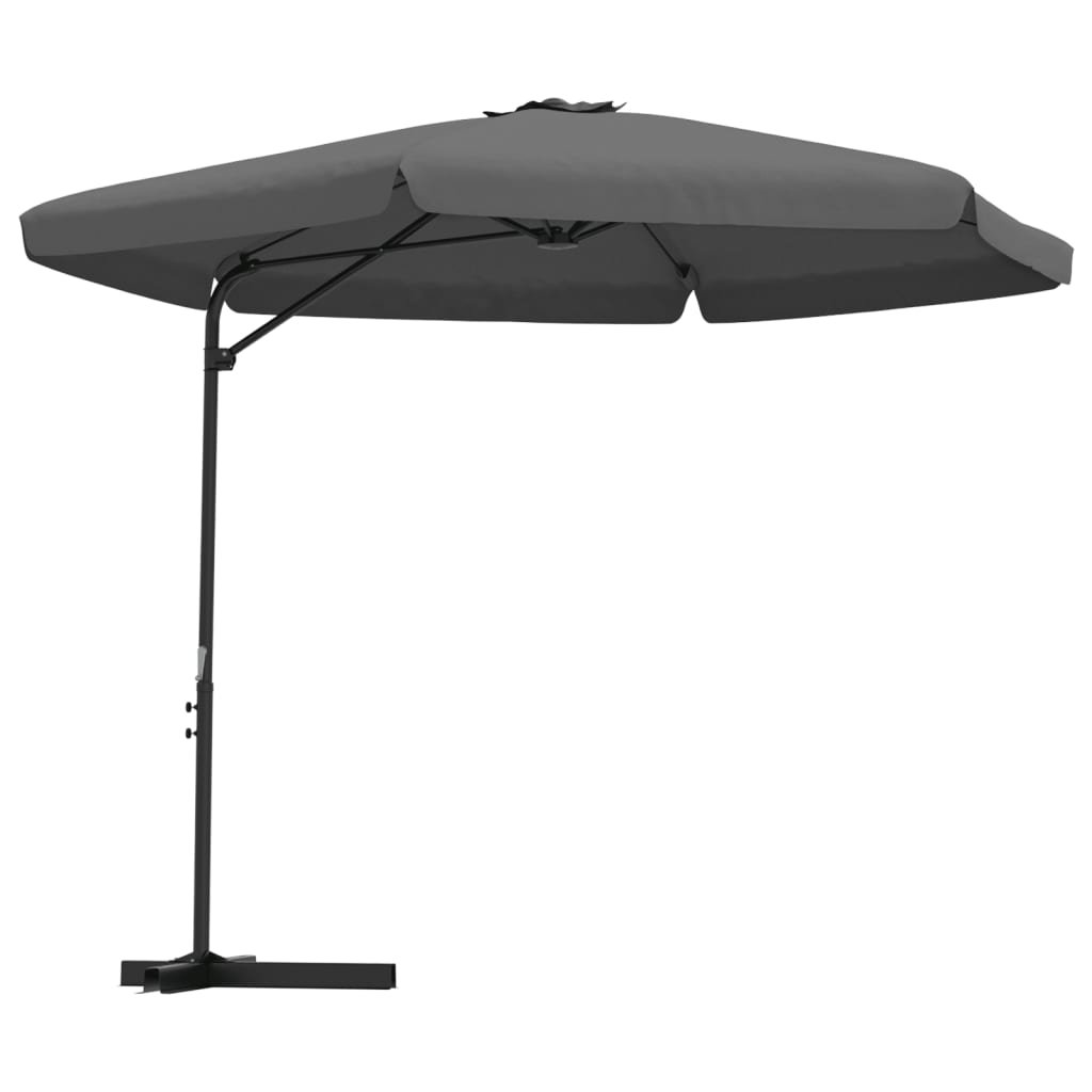 Umbrelă de soare de exterior, stâlp din oțel, antracit, 300 cm