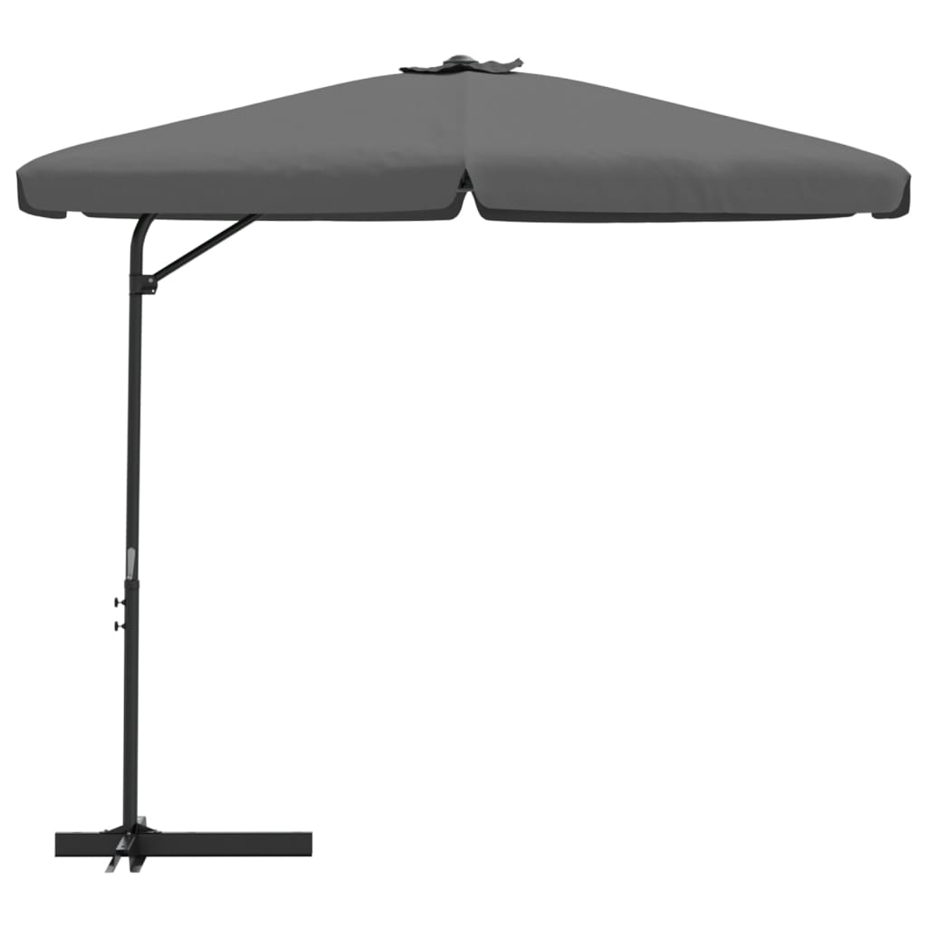 Umbrelă de soare de exterior, stâlp din oțel, antracit, 300 cm