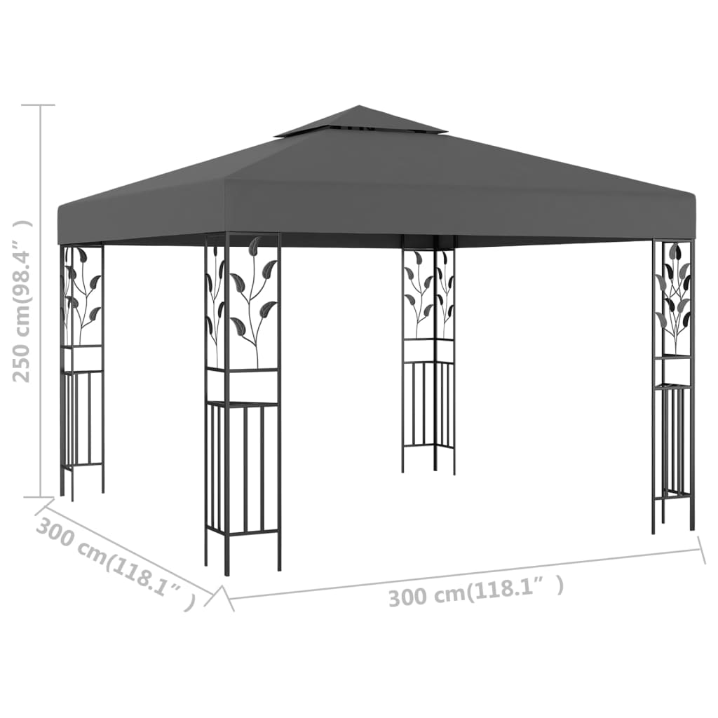 Pavilion, antracit, 3 x 3 m