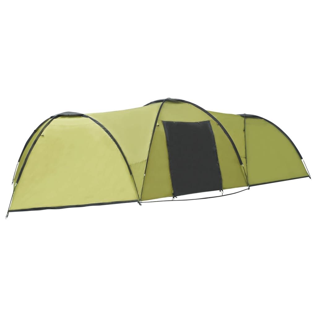 Cort camping tip iglu, 8 persoane, verde, 650x240x190 cm