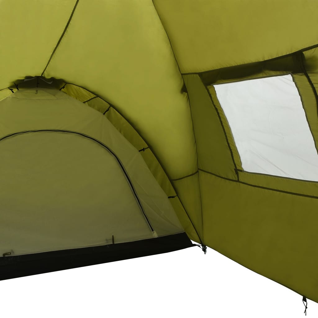 Cort camping tip iglu, 8 persoane, verde, 650x240x190 cm