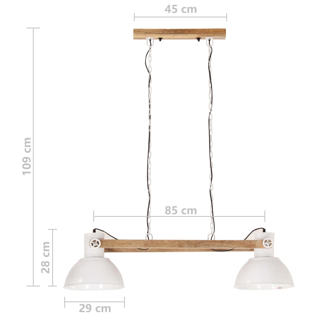 Lampă suspendată industrială, 25 W, alb, 109 cm, E27