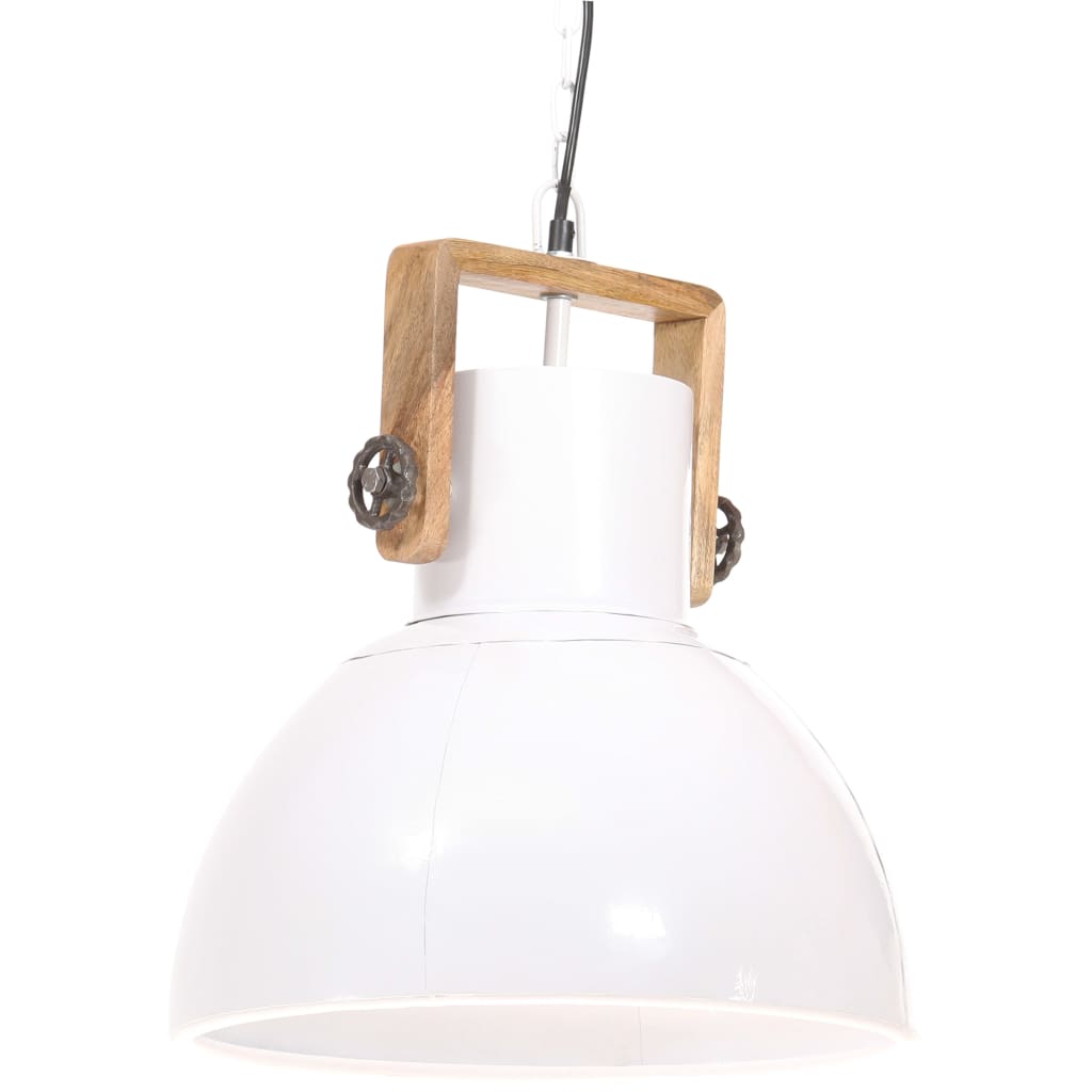 Lampă suspendată industrială, 25 W, alb, 40 cm, E27, rotund