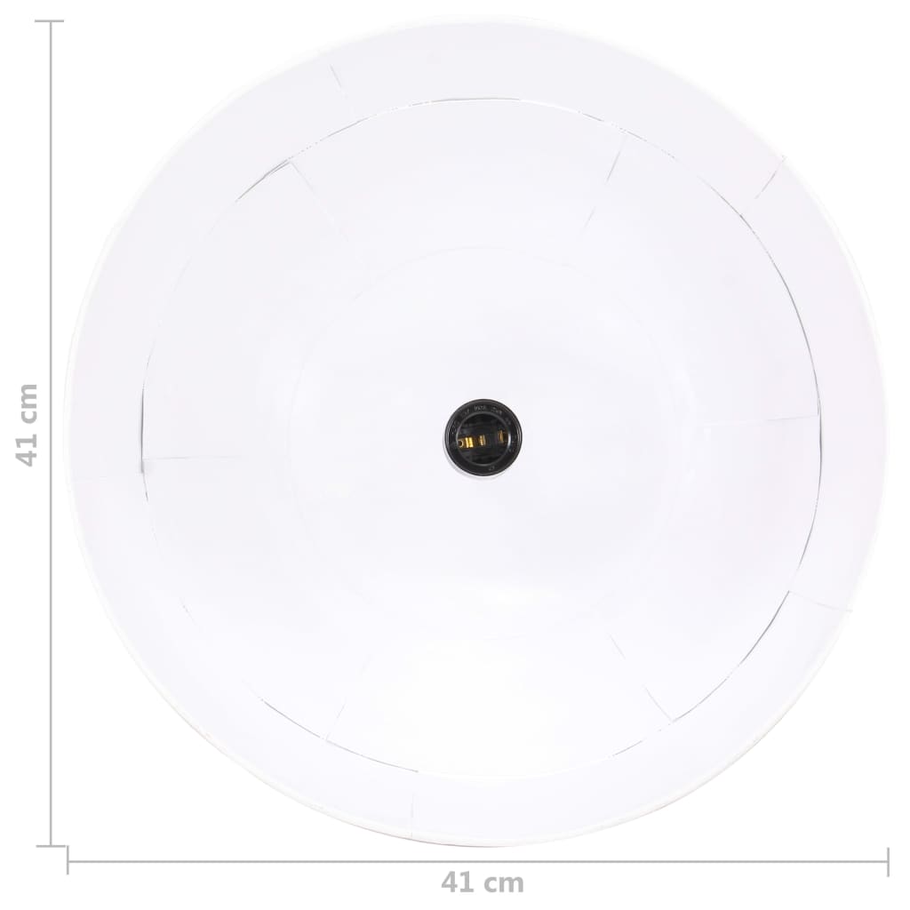 Lustră industrială vintage, 25 W, alb, rotund, 41 cm E27